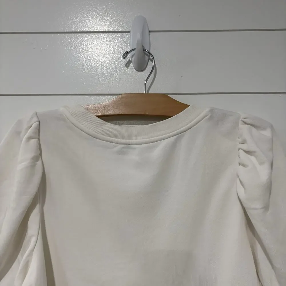 Ann Taylor LOFT | Top Pullover Short Sleeve Ivory NWT- Size Large